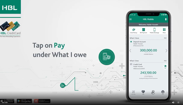 HBL CreditCard Bill Payment with HBL Mobile