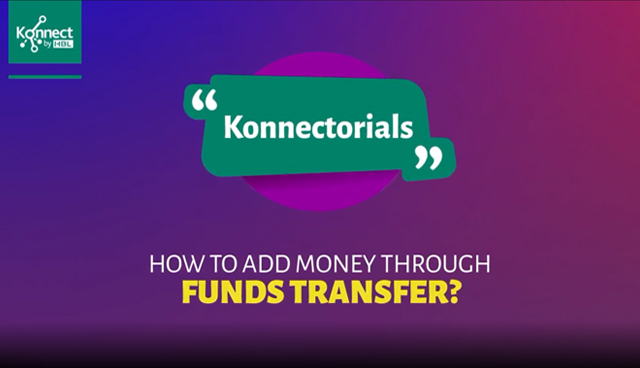 Konnectorial How To Add Money Through Funds Transfer