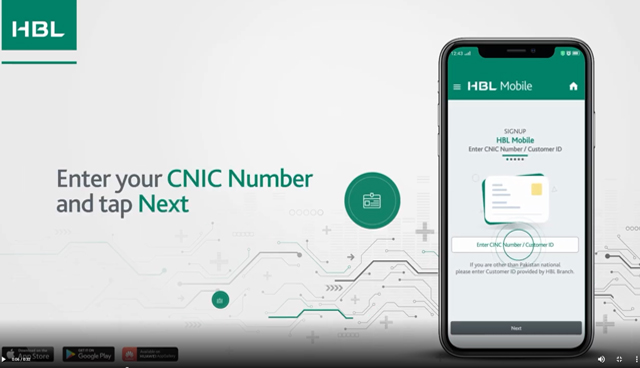 Register for HBL Mobile Without a Debit Card